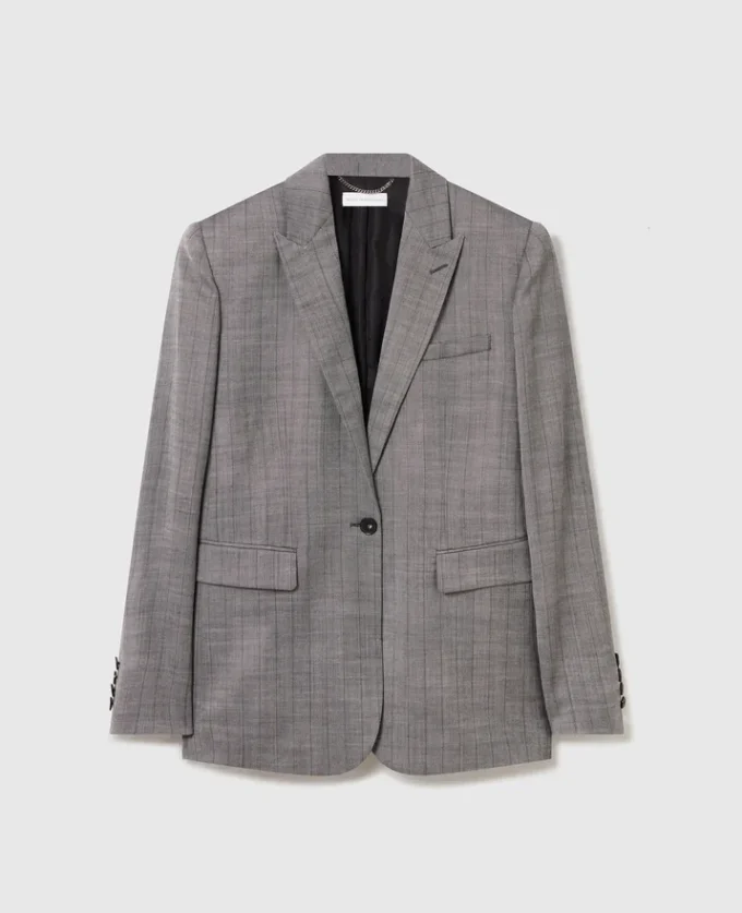 Single-Breasted Pinstripe Jacket Single-Breasted Pinstripe Jacket