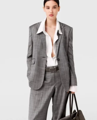 Single-Breasted Pinstripe Jacket Single-Breasted Pinstripe Jacket
