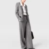 Pinstripe Pleated Straight-Leg Pants Pinstripe Pleated Straight-Leg Pants