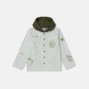 Skateboard Print Hooded Jacket