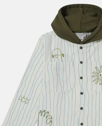 Skateboard Print Hooded Jacket Skateboard Print Hooded Jacket