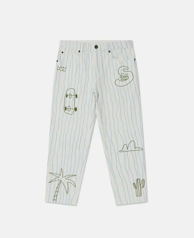 Skateboard Print Jeans