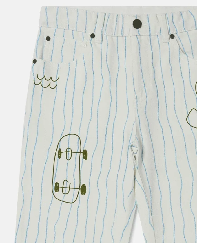 Skateboard Print Jeans