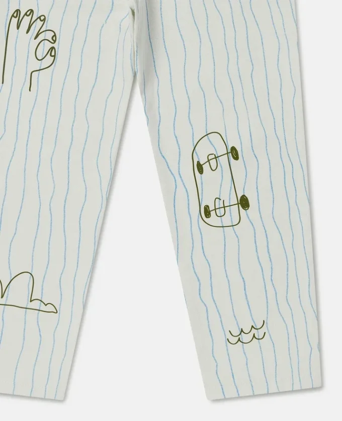 Skateboard Print Jeans