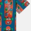 Skateboard Print Short-Sleeve Shirt