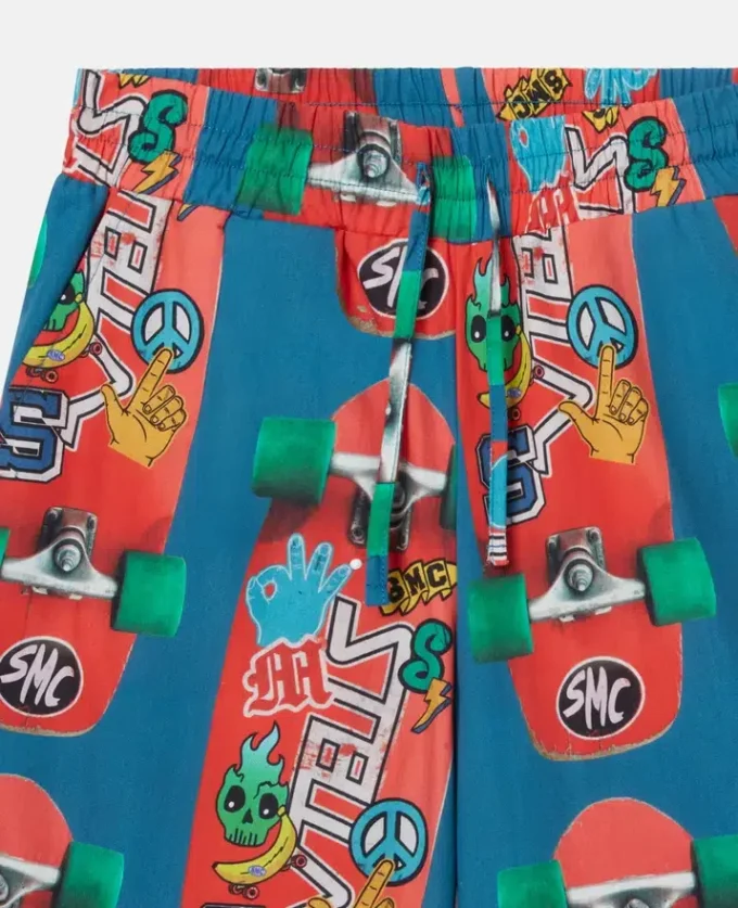 Skateboard Print Shorts Skateboard Print Shorts