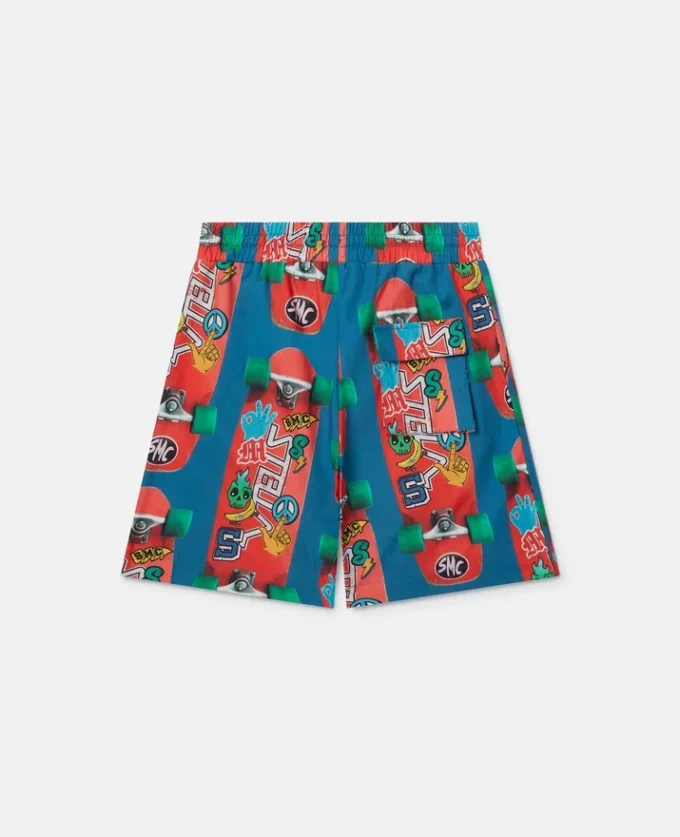 Skateboard Print Shorts Skateboard Print Shorts