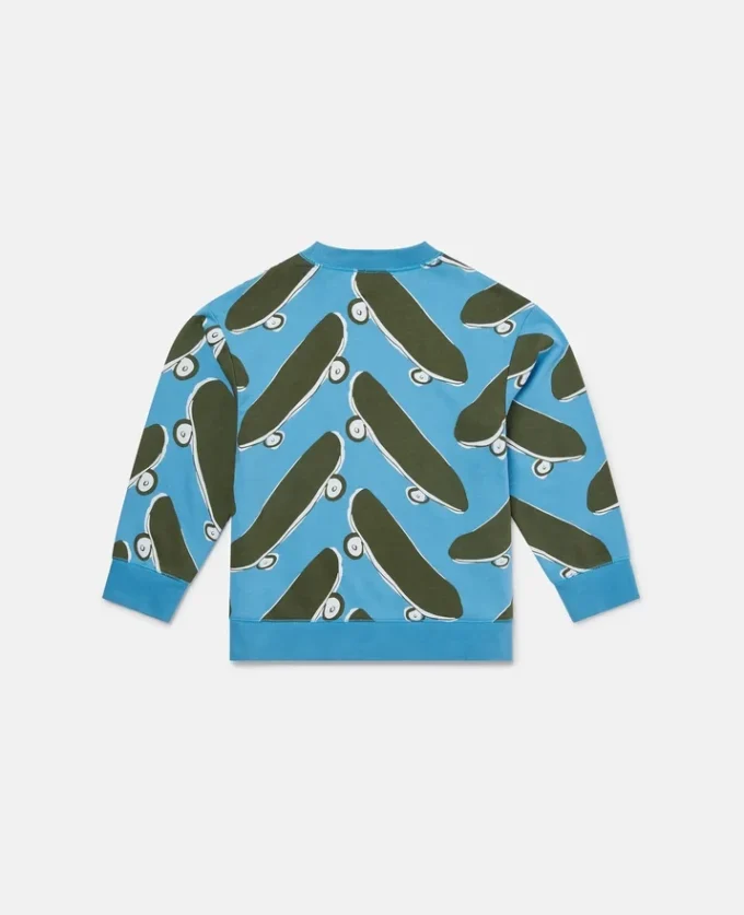 Skateboard Print Sweatshirt