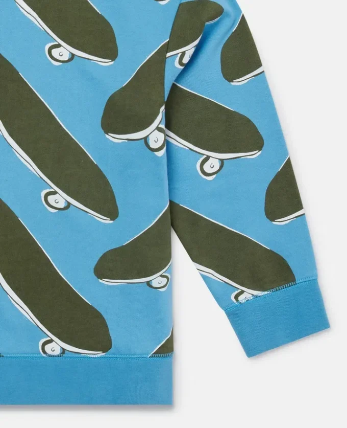 Skateboard Print Sweatshirt