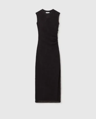 Sleeveless Crewneck Lace Midi Dress