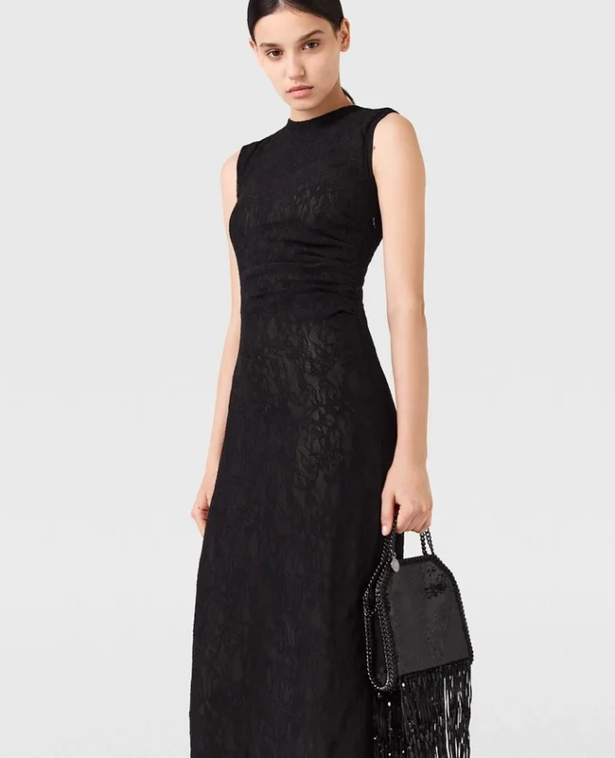 Sleeveless Crewneck Lace Midi Dress Sleeveless Crewneck Lace Midi Dress