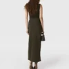 Sleeveless Crewneck Twist Mesh Midi Dress Sleeveless Crewneck Twist Mesh Midi Dress