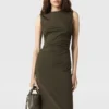 Sleeveless Crewneck Twist Mesh Midi Dress Sleeveless Crewneck Twist Mesh Midi Dress