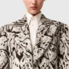 Slim-Fit Double-Breasted Cloud Leopard Blazer Slim-Fit Double-Breasted Cloud Leopard Blazer