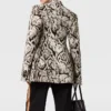 Slim-Fit Double-Breasted Cloud Leopard Blazer Slim-Fit Double-Breasted Cloud Leopard Blazer