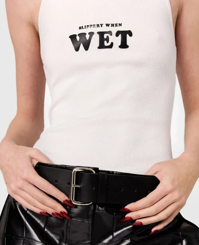 Slippery When Wet Racerback Tank Top Slippery When Wet Racerback Tank Top