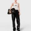 Crocodile-Embossed Straight-Leg Pants Crocodile-Embossed Straight-Leg Pants