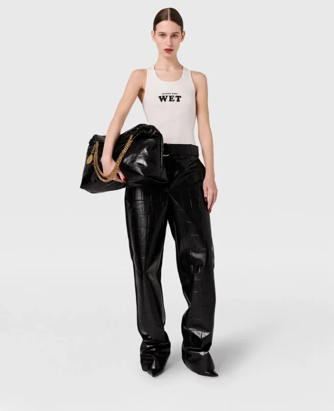 Crocodile-Embossed Straight-Leg Pants Crocodile-Embossed Straight-Leg Pants