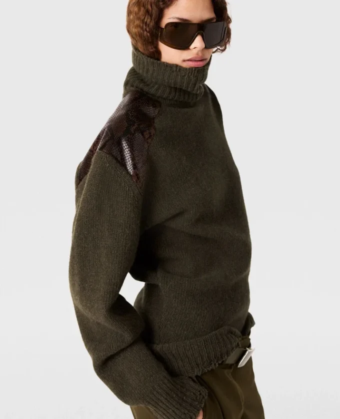 Snake Panel Turtleneck Sweater Snake Panel Turtleneck Sweater