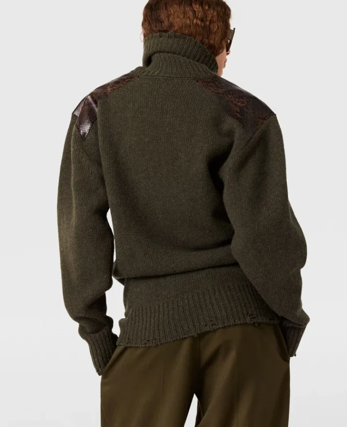 Snake Panel Turtleneck Sweater Snake Panel Turtleneck Sweater