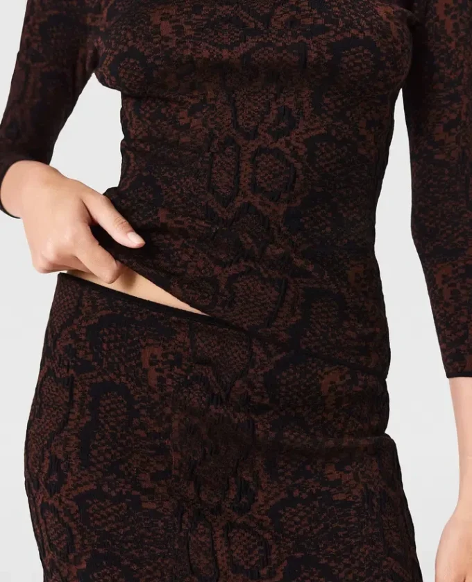 Snake Print Long-Sleeve Sweater Snake Print Long-Sleeve Sweater