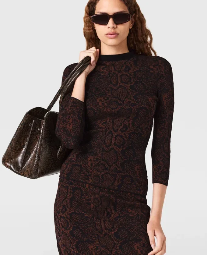 Snake Print Long-Sleeve Sweater Snake Print Long-Sleeve Sweater