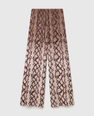 Snake Print Oversized Drawstring Pants Snake Print Oversized Drawstring Pants