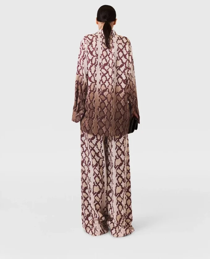 Snake Print Oversized Drawstring Pants Snake Print Oversized Drawstring Pants