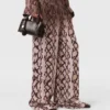 Snake Print Oversized Drawstring Pants Snake Print Oversized Drawstring Pants