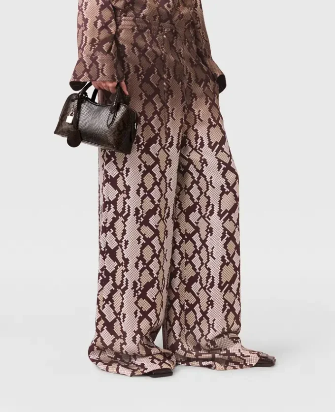 Snake Print Oversized Drawstring Pants Snake Print Oversized Drawstring Pants