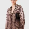 Snake Print Oversized Shirt Snake Print Oversized Shirt