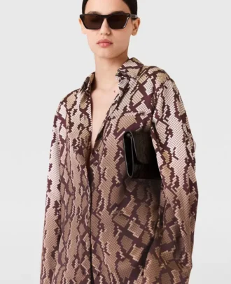 Snake Print Oversized Shirt
