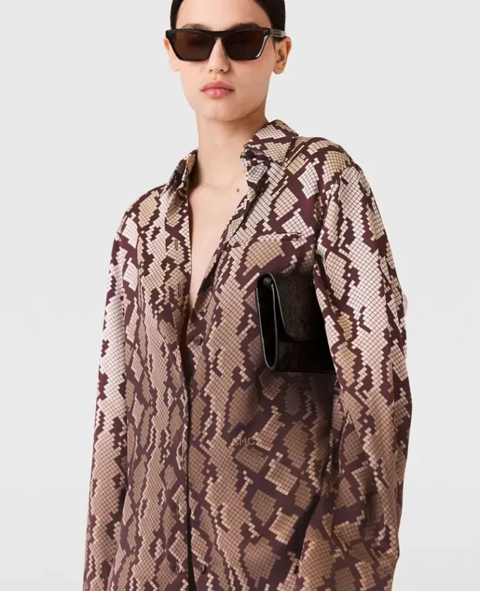 Snake Print Oversized Shirt Snake Print Oversized Shirt
