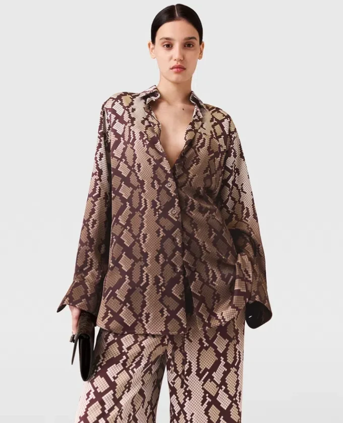 Snake Print Oversized Shirt Snake Print Oversized Shirt