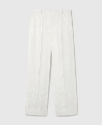 Snake Print Pleated Straight-Leg Pants Snake Print Pleated Straight-Leg Pants