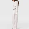 Snake Print Pleated Straight-Leg Pants Snake Print Pleated Straight-Leg Pants