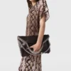 Snake Print Shoulder Pad Midi Dress Snake Print Shoulder Pad Midi Dress