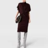 Snake Print Shoulder Pad Twist Midi Dress Snake Print Shoulder Pad Twist Midi Dress