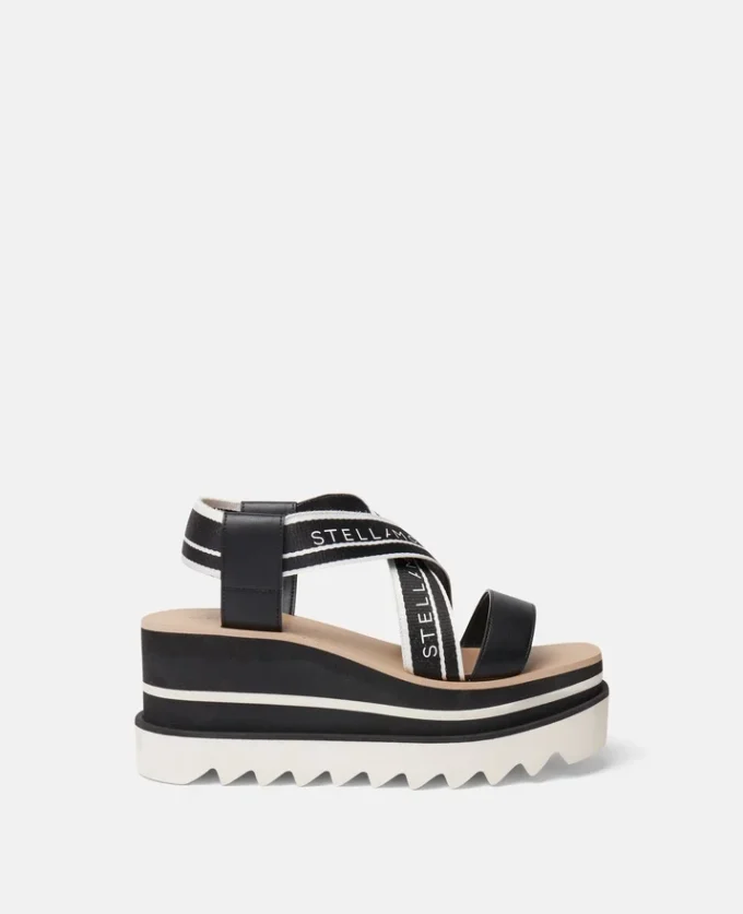 Sneak-Elyse Striped Platform Sandals Sneak-Elyse Striped Platform Sandals