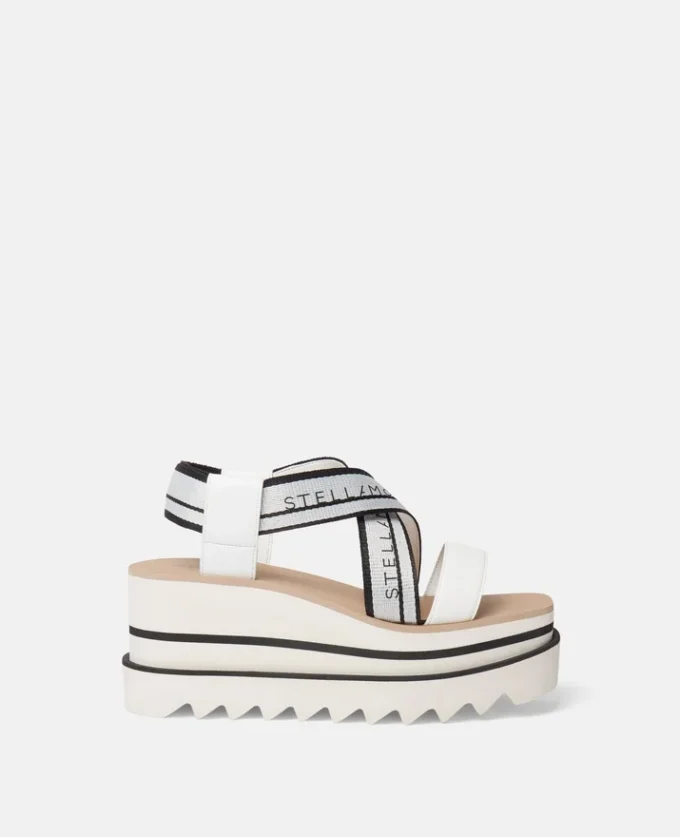 Sneak-Elyse Striped Platform Sandals Sneak-Elyse Striped Platform Sandals