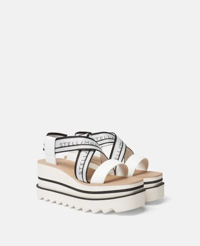 Sneak-Elyse Striped Platform Sandals Sneak-Elyse Striped Platform Sandals