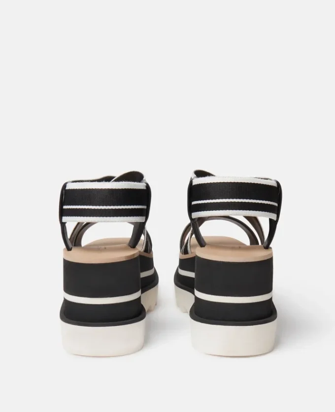 Sneak-Elyse Striped Platform Sandals Sneak-Elyse Striped Platform Sandals