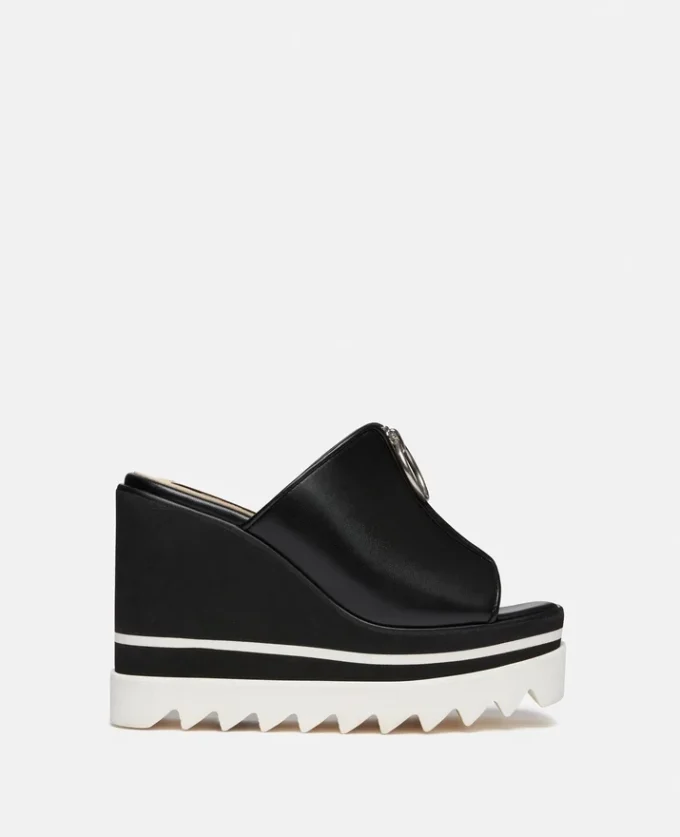 Sneak-Elyse Zip Slide Wedge Sandals Sneak-Elyse Zip Slide Wedge Sandals