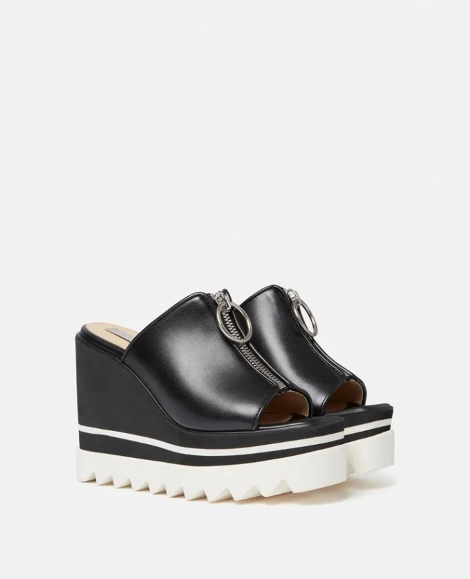 Sneak-Elyse Zip Slide Wedge Sandals Sneak-Elyse Zip Slide Wedge Sandals