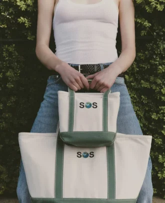 SOS Embroidered Small Tote Bag