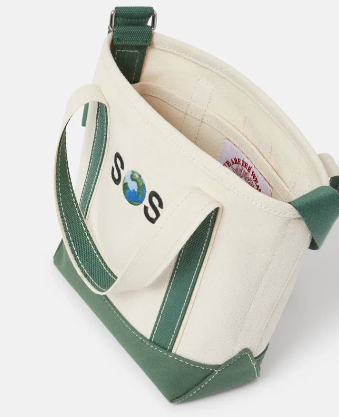 SOS Embroidered Small Tote Bag SOS Embroidered Small Tote Bag