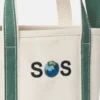 SOS Embroidered Small Tote Bag SOS Embroidered Small Tote Bag