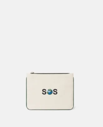 SOS Embroidered Zip Cardholder
