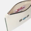 SOS Embroidered Zip Cardholder SOS Embroidered Zip Cardholder