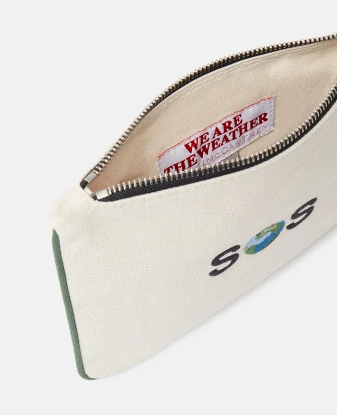SOS Embroidered Zip Cardholder SOS Embroidered Zip Cardholder